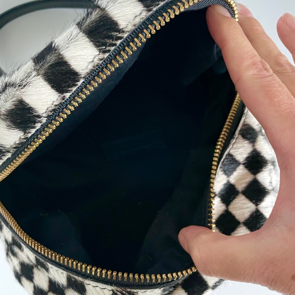 PRIMECUT BUM BAG Checkered Cowhide NWT - Picture 4 of 8